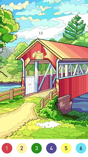 Gameplay screenshot 4 from Nostalgia Color by number game - Board game